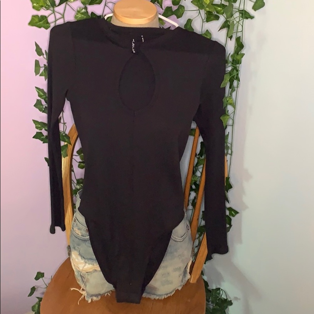Out from under black keyhole long sleeve bodysuit